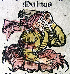 Archivo:Nuremberg chronicles - Merlin (CXXXVIIIr)