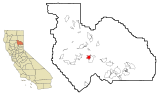 Plumas County California Incorporated and Unincorporated areas Quincy Highlighted.svg