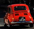 Red Fiat Cinquecento in Lisbon