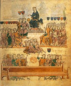Archivo:Séance solennelle terminant le procès de Robert d'Artois le 6 août 1332