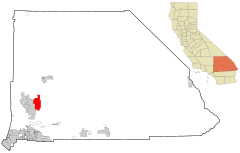 San Bernardino County California Incorporated and Unincorporated areas Apple Valley Highlighted.svg