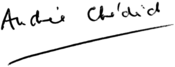 Signature of Andree Chedid.png