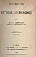 The Rules of the Sociological Method