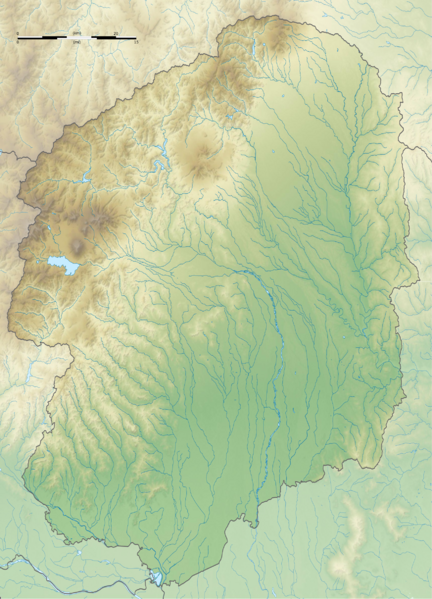 Tochigi-ken géolocalisation relief