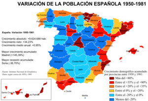 Archivo:Variación de la población española entre 1950 y 1981
