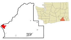 Walla Walla County Washington Incorporated and Unincorporated areas Burbank Highlighted.svg