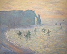 'The Beach at Étretat' by Claude Monet, 1885-86, Pushkin Museum