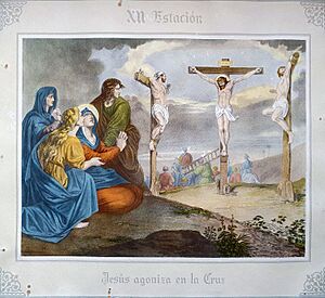 Archivo:12 - Jesus dies on the cross - Station 12 of the Calvary Nuestra Señora de la Asunción Church (Villamelendro de Valdavia)