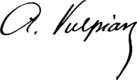 Alfred Vulpian signature.svg