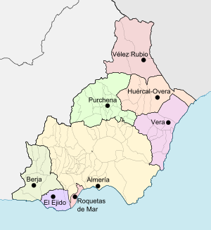 Archivo:Almería - mapa municipal y Partidos Judiciales