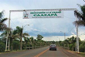 Archivo:Entrada a Caazapá por la Ruta Nacional 8 "Blas Garay"