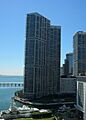 Icon Brickell North Tower from Wachovia Financial Center parking garage