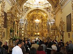 Interior del Templo de San Francisco Acatepec 07