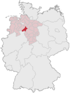 Lage des Landkreises Nienburg (Weser) in Deutschland