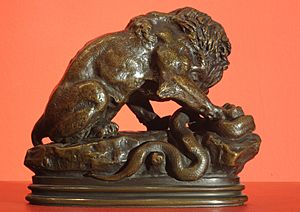 Archivo:Lion et serpent - Antoine-Louis Barye