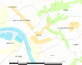 Map commune FR insee code 33311