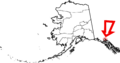 Map of Alaska highlighting Skagway City and Borough