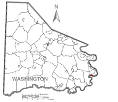 Map of Elco, Washington County, Pennsylvania Highlighted.png
