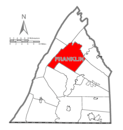 Map of Franklin County, Pennsylvania Highlighting Letterkenny Township.PNG