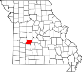 Map of Missouri highlighting Hickory County.svg