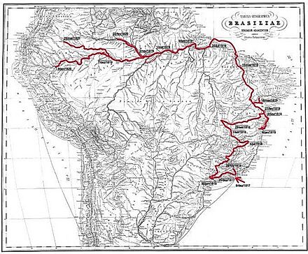 Archivo:Martius and Spix route in Brazil 1817-1820