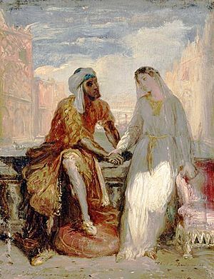 Archivo:Othello and Desdemona in Venice by Théodore Chassériau