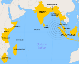 Archivo:Paises afectados por el terremoto del Oceano Indico de 2004