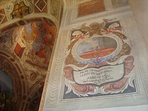 Archivo:Pintura al fresco firmada por Vicente Guilló (Vinaroz,1647 - Valencia, 1698), pintor barroco español