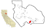 Plumas County California Incorporated and Unincorporated areas Johnsville Highlighted.svg