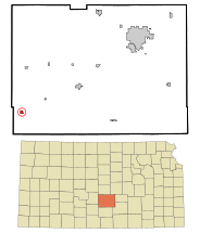 Reno County Kansas Incorporated and Unincorporated areas Turon Highlighted.svg