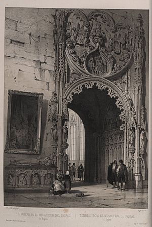 Archivo:Sepulcro en el monasterio del Parral de Segovia, de Jenaro Pérez Villaamil