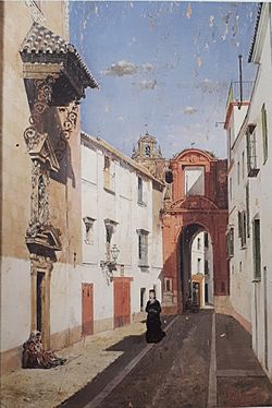 Archivo:1 Lafore Alfaro, E., Salida de misa por el compás del convento de San Pablo, Sevilla