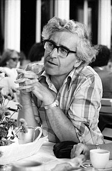 26. Tagung 1976 Physiker; Gruppen beim Bayrischen Frühstück Antony Hewish - W134Nr.106841b - Willy Pragher.jpg