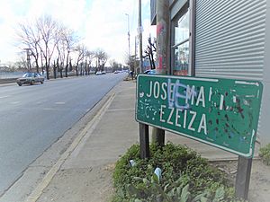 Archivo:Acceso a J. M. Ezeiza por la Ruta Nacional 205.