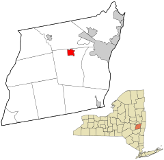 Albany County New York incorporated and unincorporated areas Voorheesville highlighted.svg