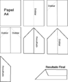 Esquema de fabricación de un avión de papel