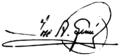 Firma de José Antonio Girón