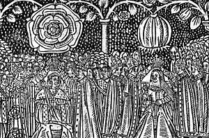 Archivo:Henry VIII Catherine of Aragon coronation woodcut