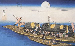 Archivo:Hiroshige A ferry on the river