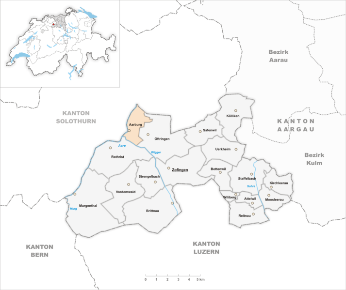 Karte Gemeinde Aarburg 2010