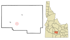 Lincoln County Idaho Incorporated and Unincorporated areas Dietrich Highlighted.svg