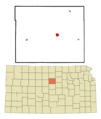 Lincoln County Kansas Incorporated and Unincorporated areas Lincoln Center Highlighted