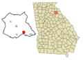 Madison County Georgia Incorporated and Unincorporated areas Comer Highlighted