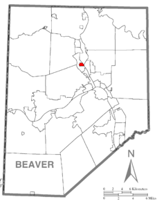 Map of Patterson Heights, Beaver County, Pennsylvania Highlighted.png