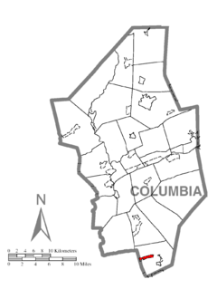 Map of Wilburton Number Two, Columbia County, Pennsylvania Highlighted.png
