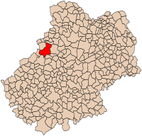 Extensión de la comuna de Cahors en el departamento de Lot