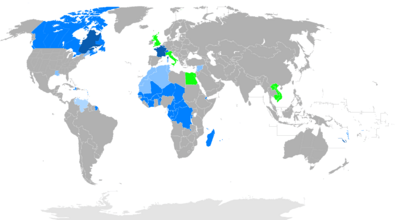 Archivo:Mapa de los países donde se habla francés