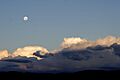 Moon over cumulus
