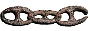 Archivo:Museo del Bicentenario - Fragmento de las cadenas de Vuelta de Obligado