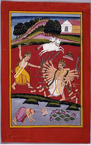 Archivo:Parashurama killing Kartavirya Arjuna